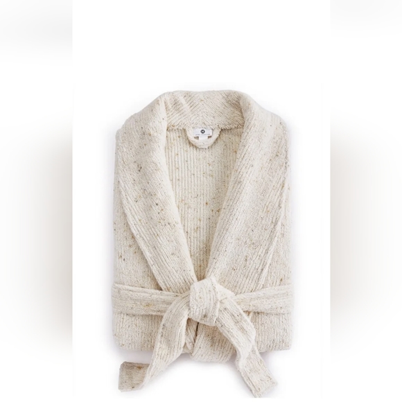 Hotel Collection Speckle Cotton Bath Robe Large / XL Natural 100% Cotto Inch 43 - Picture 2 of 3